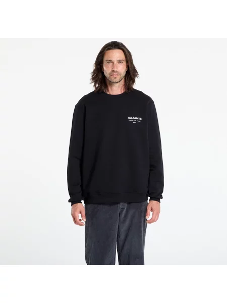 Φούτερ AllSaints Underground Crew Jet Black L μαύρο