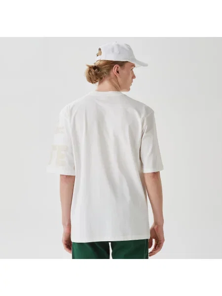 Футболка Lacoste с круглым вырезом белая