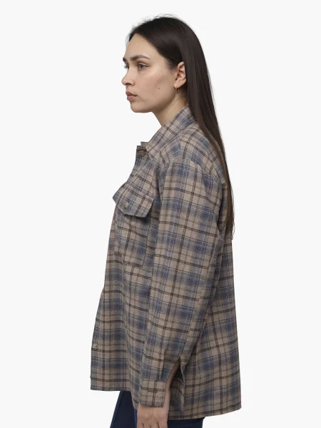 Сорочка повсякденна YUKI бавовна/вовна коричневий