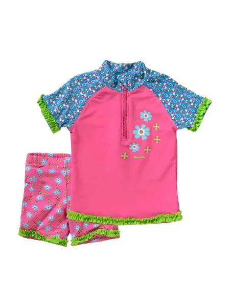 PLAYSHOES Costum de baie întreg / deschis / verde / roz albastru