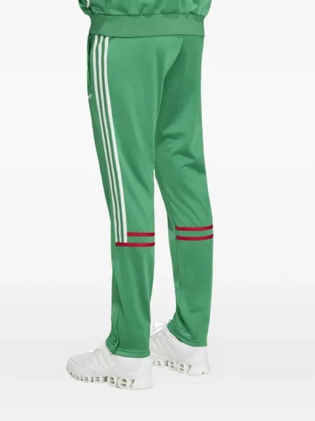 Ριγέ τρέξιμο μπουφάν Adidas με λαιμόκοψη v πράσινο