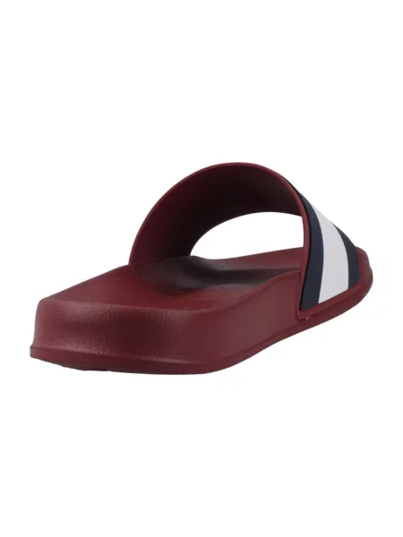 Natikače Tommy Hilfiger Core Hilfiger Flag Pool Slide Crvena bordo