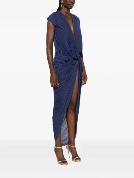 Rochie maxi Christopher Esber drapată albastru
