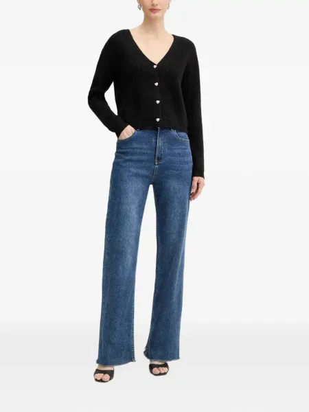 Cardigan Morgan cu motiv cu inimi negru