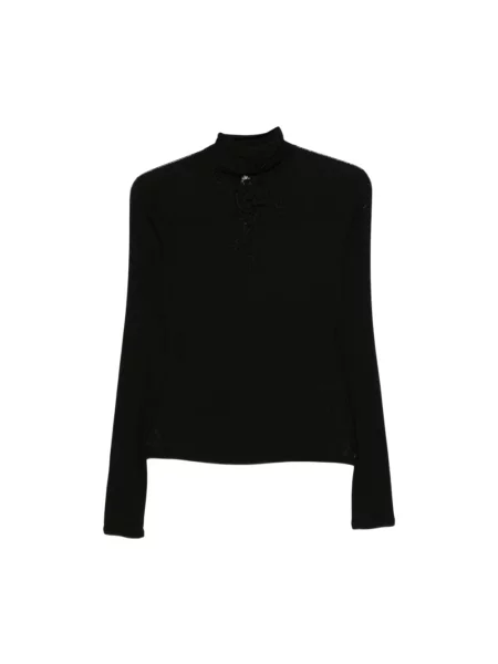 Sweter z golfem Ermanno Scervino do golfa czarny