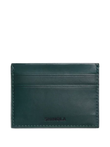 Portofel Shinola din piele verde