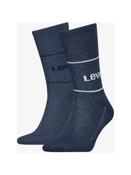 Ciemnoszare skarpetki Levi's Short Cut Logo 2 pary szare
