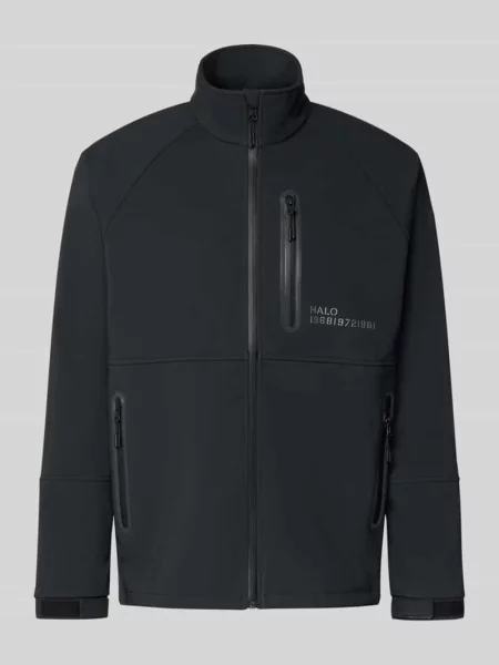 Kurtka z materiału softshell z zapinanymi na błyskawiczny model ELITE' Halo czarny