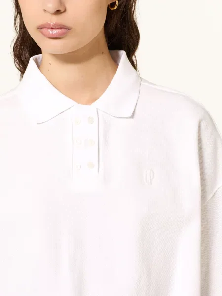 Claudie Pierlot Koszulka Polo Z Pikowanym Wzorem weiss białe