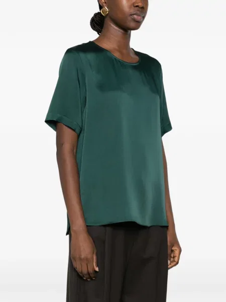 Scurt tricou Antonelli din satin verde
