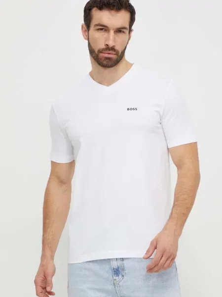 BOSS Tricou negru alb