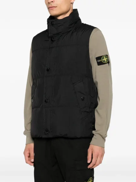 Ватиран елек Stone Island камъни черно
