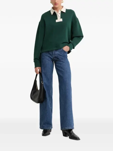 Gulerat tricou polo Rag & Bone verde