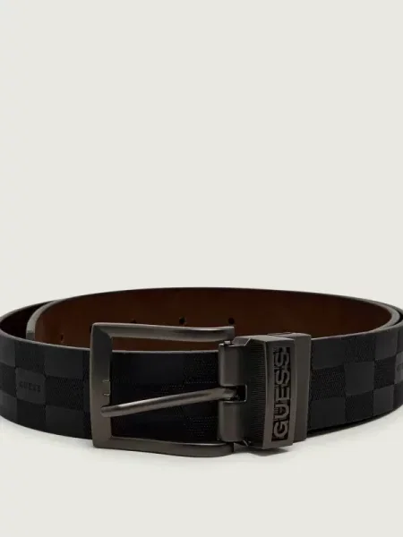 GUESS din piele cu două fețe negru