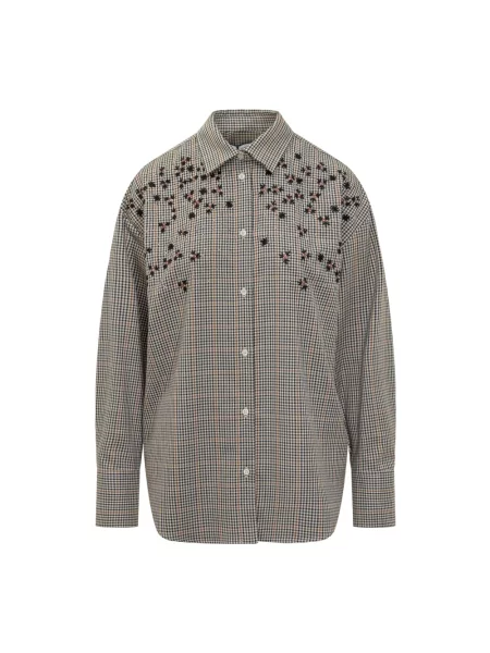Koszula Msgm w kratkę szara