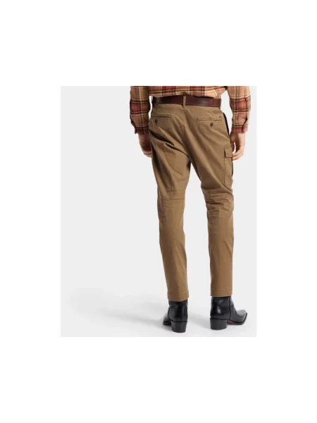 Spodnie cargo Dsquared2 brązowe