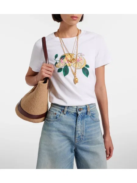 Tricou Chloé cu imagine alb