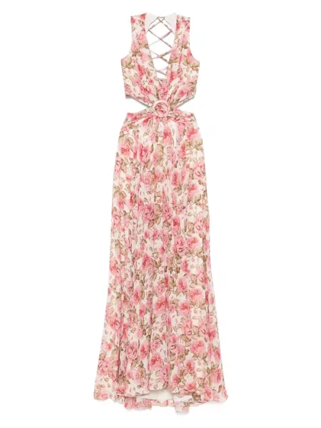 Rochie Nissa cu model floral cu imagine de costum