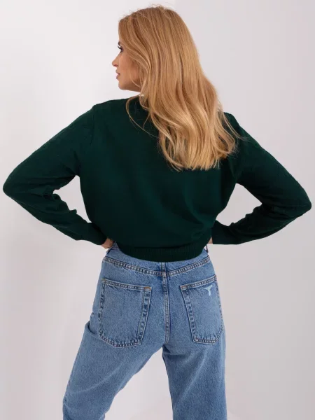 Pulover Fashionhunters verde