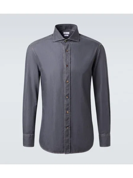 Cămașă Brunello Cucinelli albastru