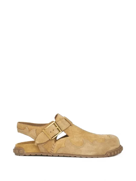 Papuci tip mules Ash din piele de căprioară fără toc