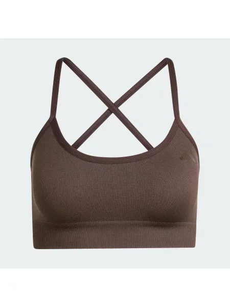 Biustonosz Workout Essentials Light-Support Knit brązowy