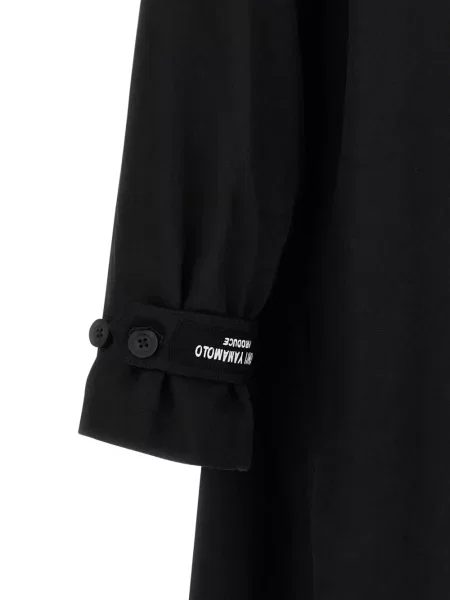 Vlněný kabát Yohji Yamamoto černý