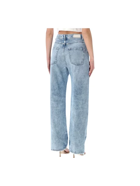 Szerokie jeansy Icon Denim niebieskie