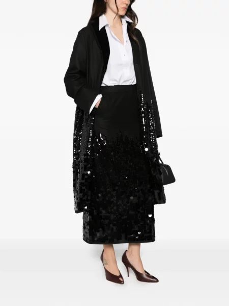 Gulerat palton Collection Privée? cu paiete negru