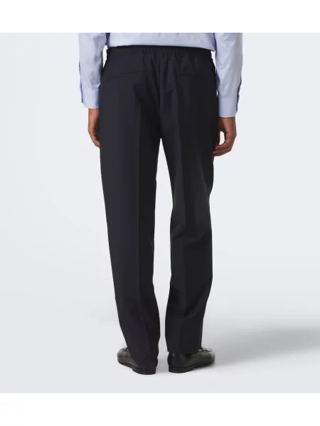Pantaloni Valentino Garavani de lână albastru