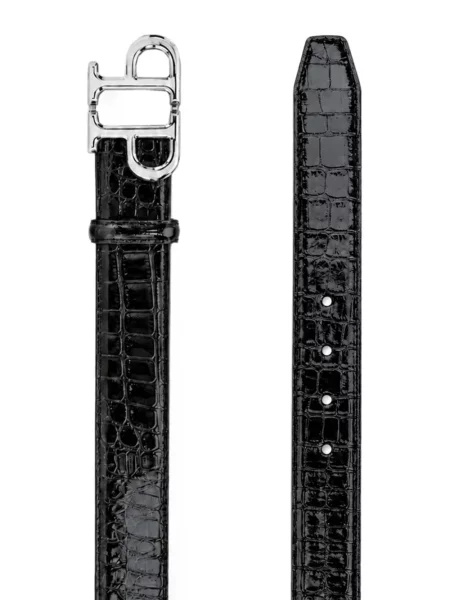 Cu centură curea Philipp Plein din piele negru