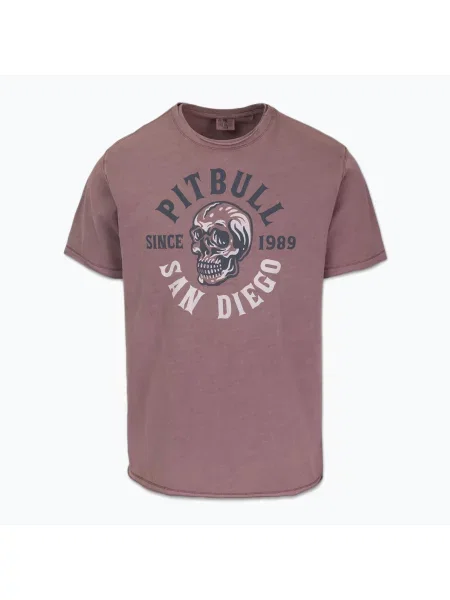 Koszulka Pitbull Shkull Logo czerwona