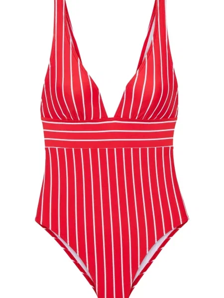S.Oliver Costum de baie întreg roșu alb