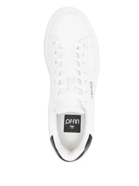 Sneakerși Liu Jo din piele cu platformă alb