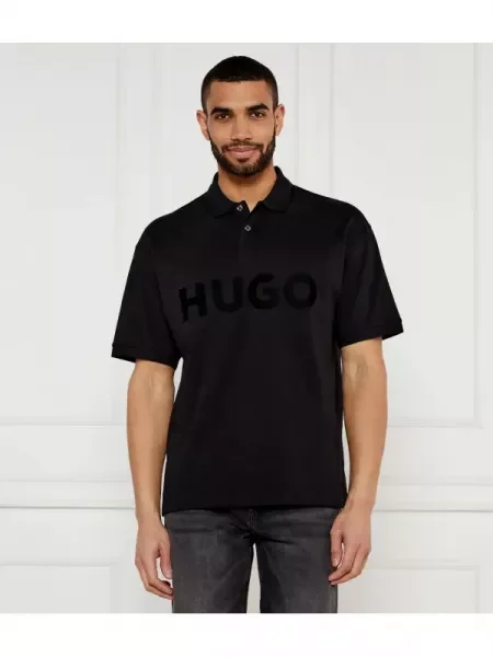 HUGO Polo Doniee | Oversize fit negru