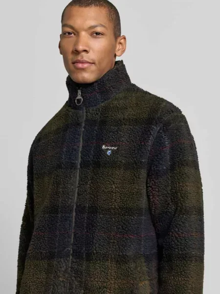 Kurtka z polaru ze stójką Barbour zielona