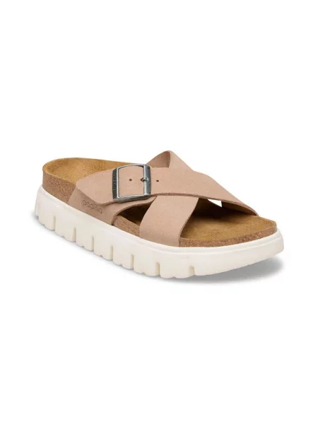 Birkenstock Siena PAP Chunky Suede Leather Narrow Fit Kobiety Sandały Birkenstock Size: brązowy