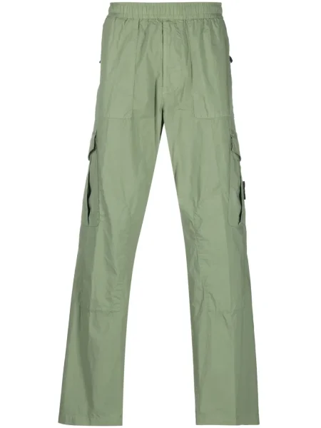 Pantaloni Stone Island cu strasuri verde