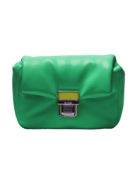 Wodoodporna torebka skórzana Msgm skórzana niebieska