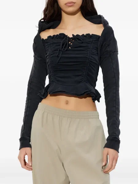 Lung hanorac cu glugă Balenciaga negru