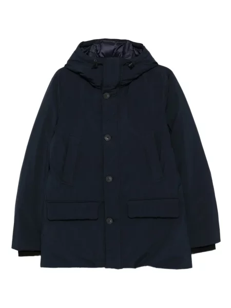 Geacă Woolrich cu glugă albastru