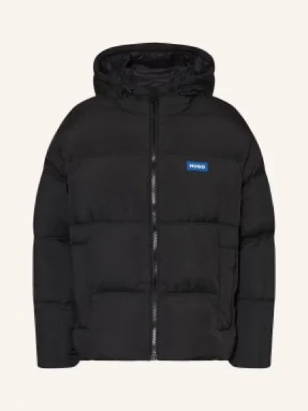 Hugo Blue Prošívaná Bunda Bodo černá