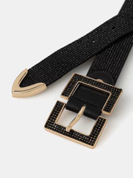 Ремінь Morgan з ремінцями срібний