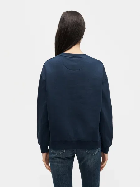 Pepe Jeans Mikina námornícka modrá biela