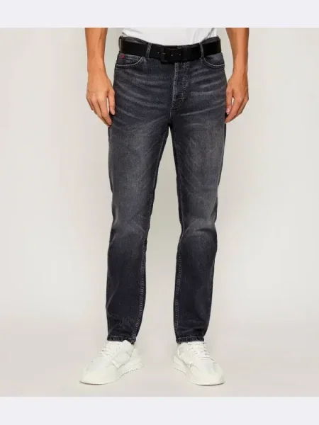 HUGO Blugi Tapered Fit gri