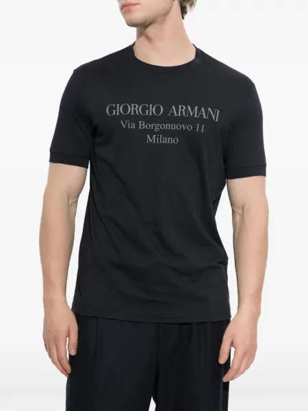 Tricou Giorgio Armani cu imagine albastru
