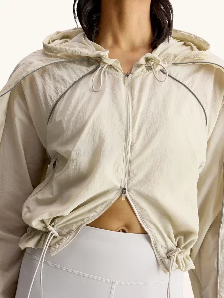 Adidas By Stella Mccartney Běžecká Bunda Adidas By Stella Mccartney režná