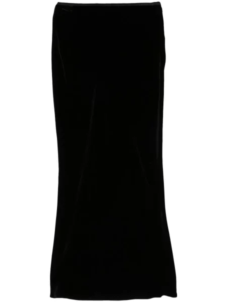 Fustă midi V:pm Atelier de catifea până la genunchi negru