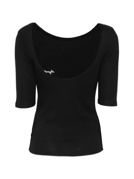 Top Repetto cu broderie negru