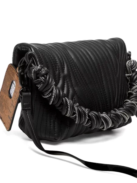 Geantă shopper Desigual țesută negru